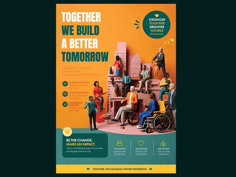 Download Community Awareness Poster PSD | Fully Editable Adobe Photoshop Template