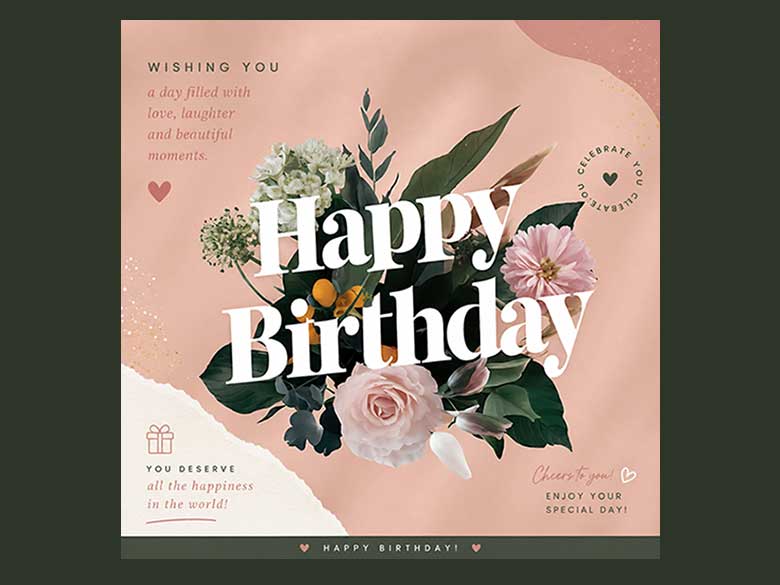 Download Happy Birthday Instagram Post and Social Media Template