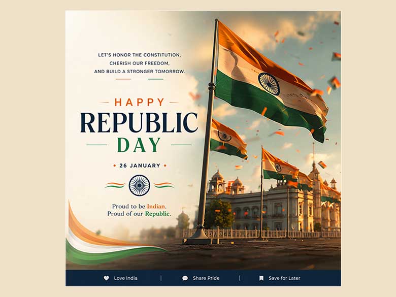 Download Republic Day Poster | 26 January Social Media Template