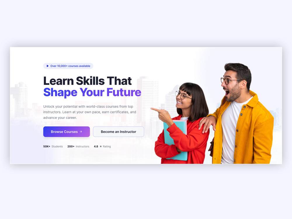 Education Hero Banner Figma: Stunning Website UI Section