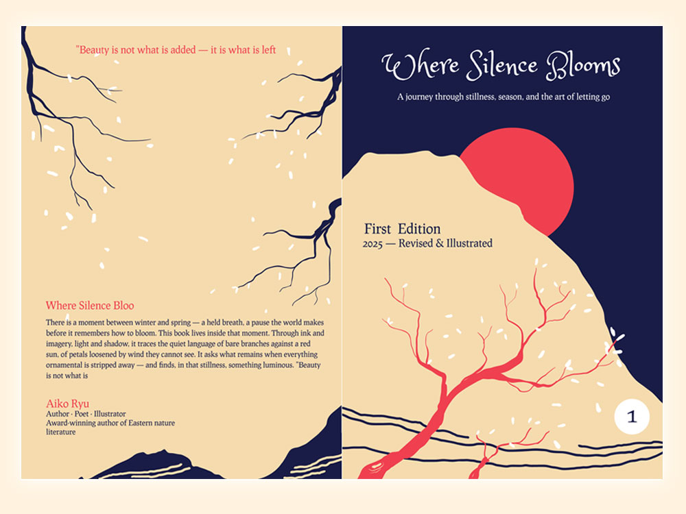 Elegant Literary Art Book Cover – Vector A4 Front & Back, Instant Copy-Paste Ready
