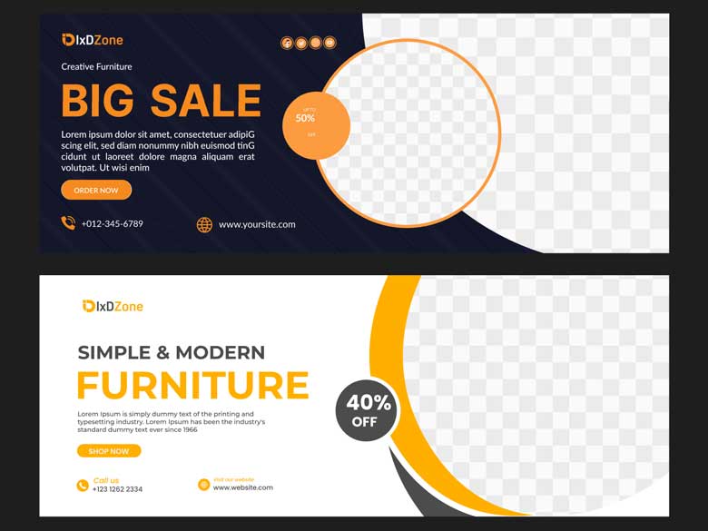 Furniture Big Sale Banner Design – Modern Promotional Figma Template