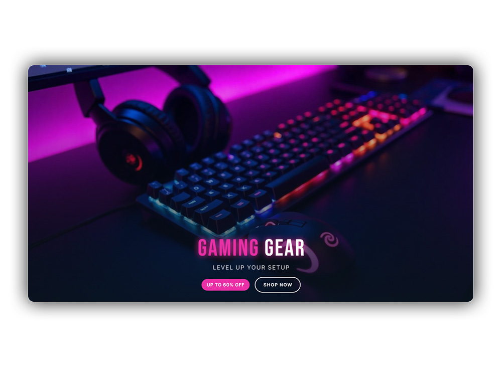 Game Gear Web Banner Design – Level Up Your Gaming Gear Ads