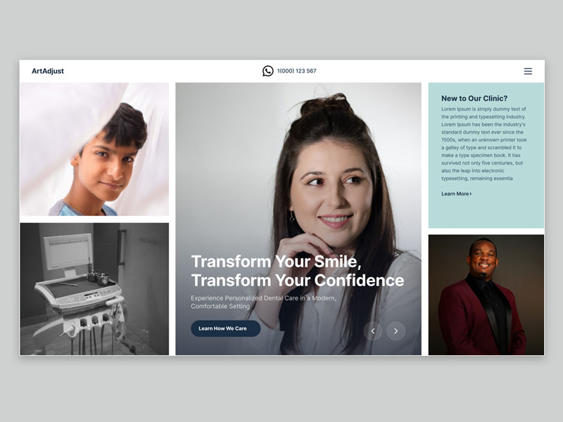 Medical Website Carousel Hero Design – Fully Figma Compatible, Ready to Copy and Paste