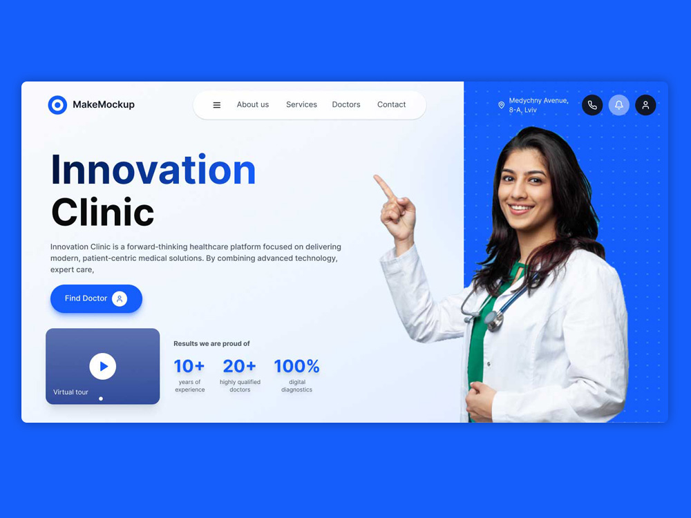 Medical Website Web Banner Design – Fully Figma Compatible