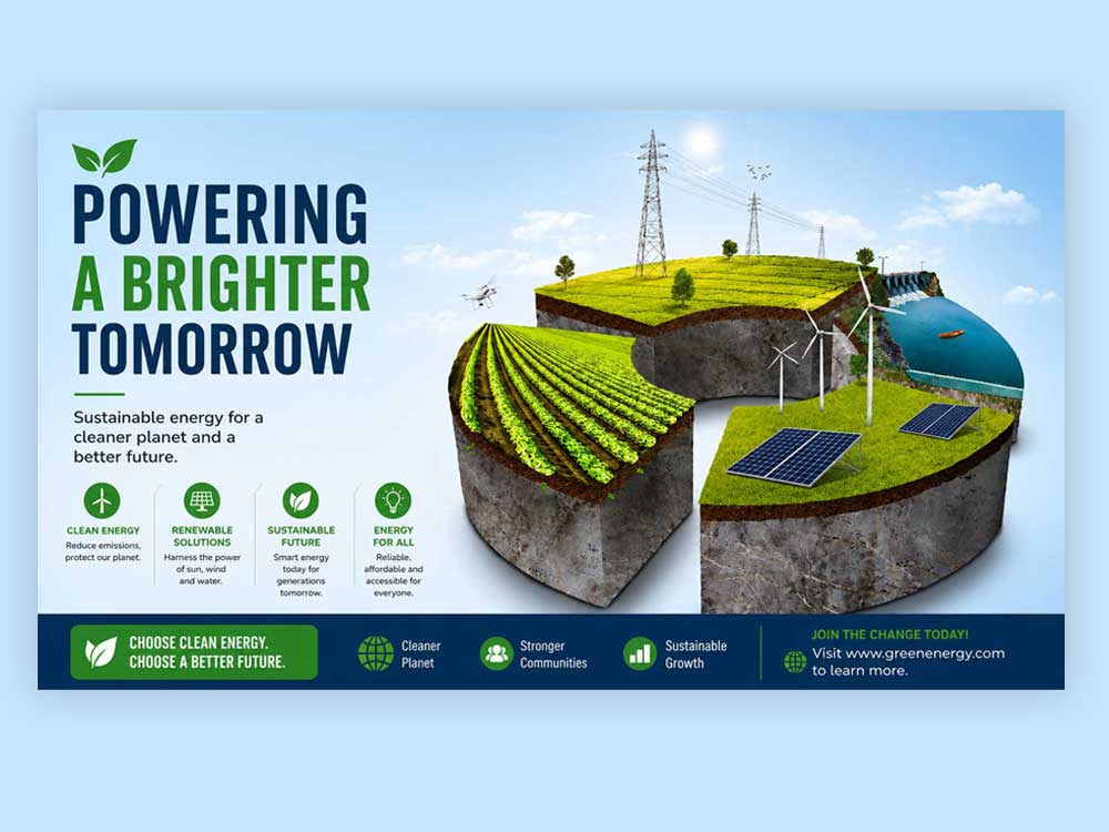 Powering a Brighter Tomorrow – Modern Energy Banner Design Template