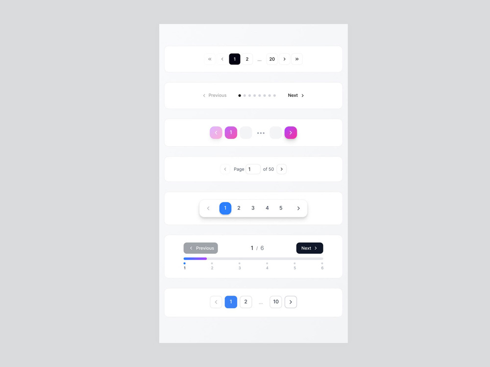 Sleek Fee Pagination Component Figma Kit for Seamless Navigation