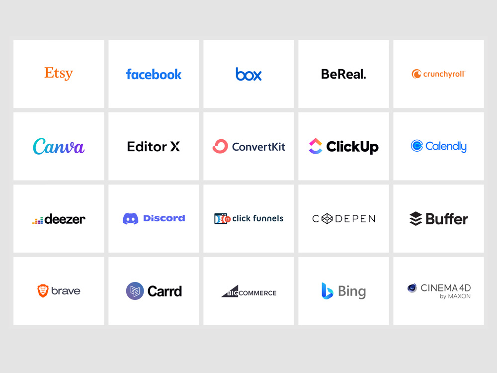 Top 20 Brand Logos Vectors – Copy & Paste SVG Logos for Figma, XD, Illustrator