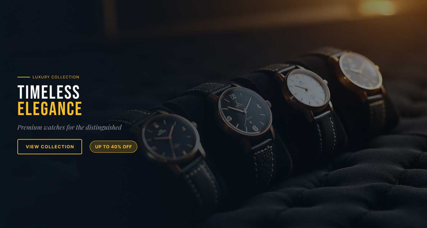 Wrist Watch Web Banner Design – Timeless Elegance on Your Wrist